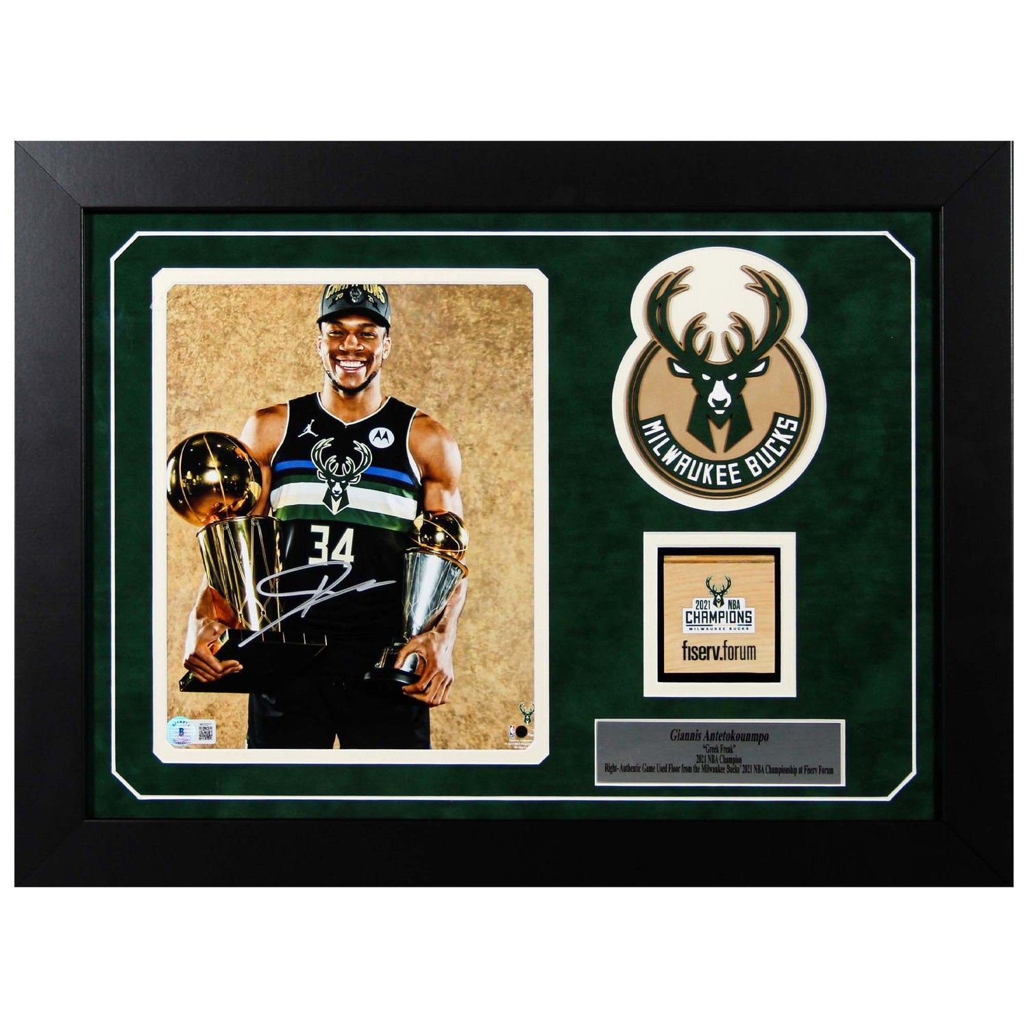 Giannis Antetokounmpo Autographed Milwaukee Bucks All Star 