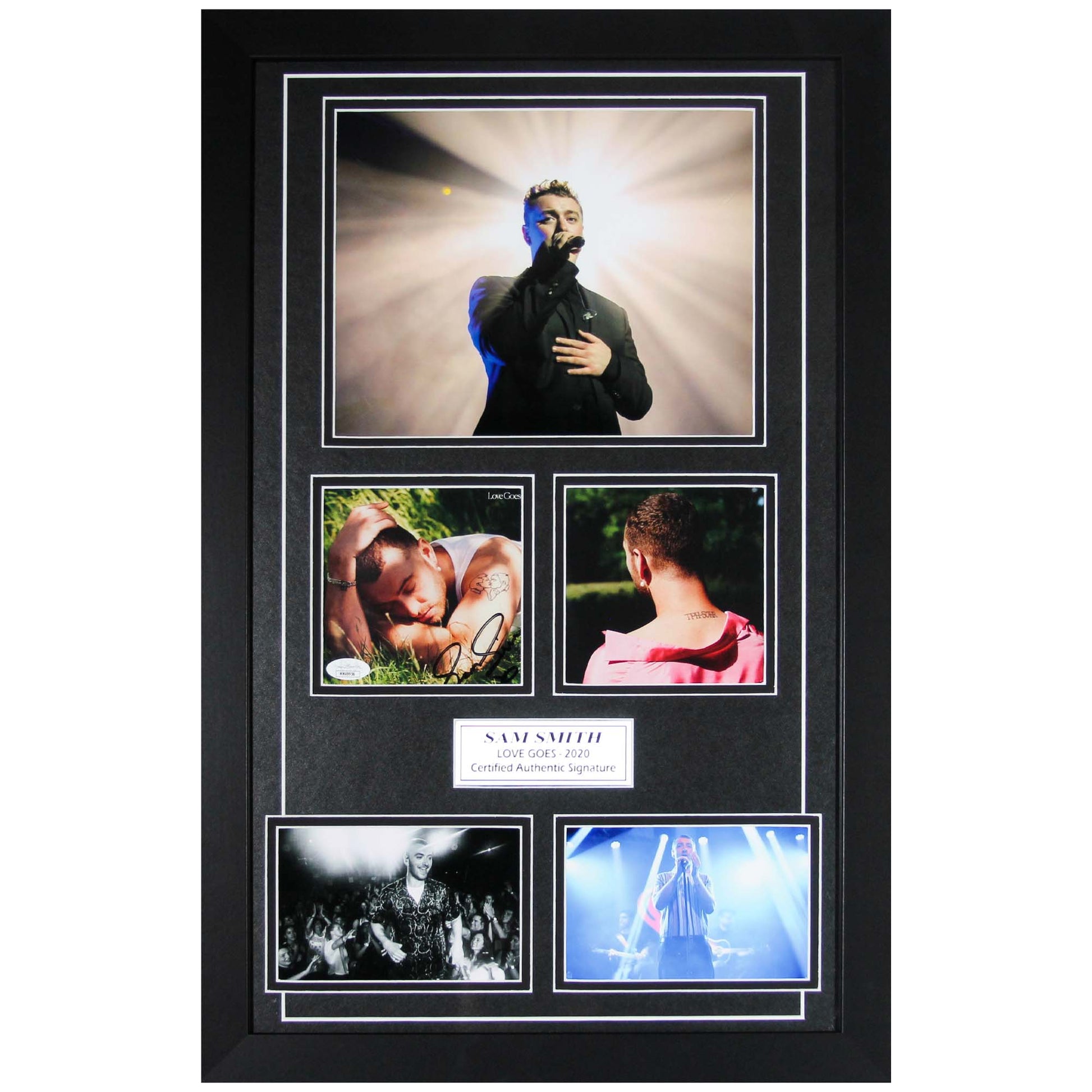 Sam Smith Signed Memorabilia Frame