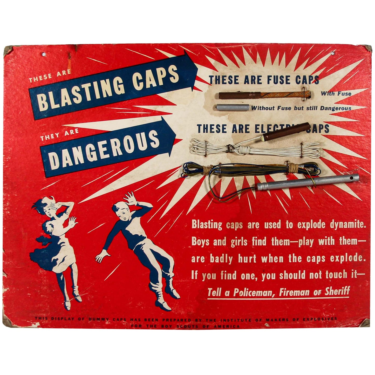 Vintage Blasting Caps Warning Sign – Gold & Silver Pawn Shop