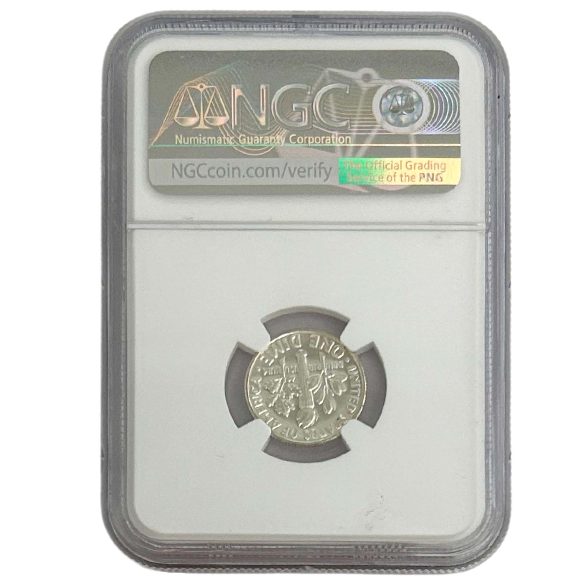 1952 10C PF 67 Graded NGC Back