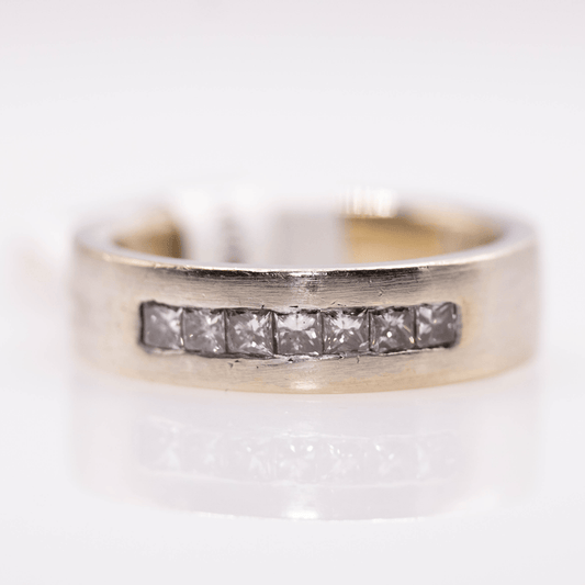 14k White Gold Princess cut Diamond Band Gold & Silver Pawn Shop