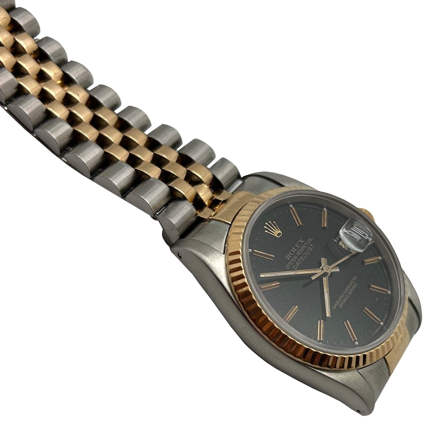 1989 Rolex Datejust Two Tone Wristwatch Front