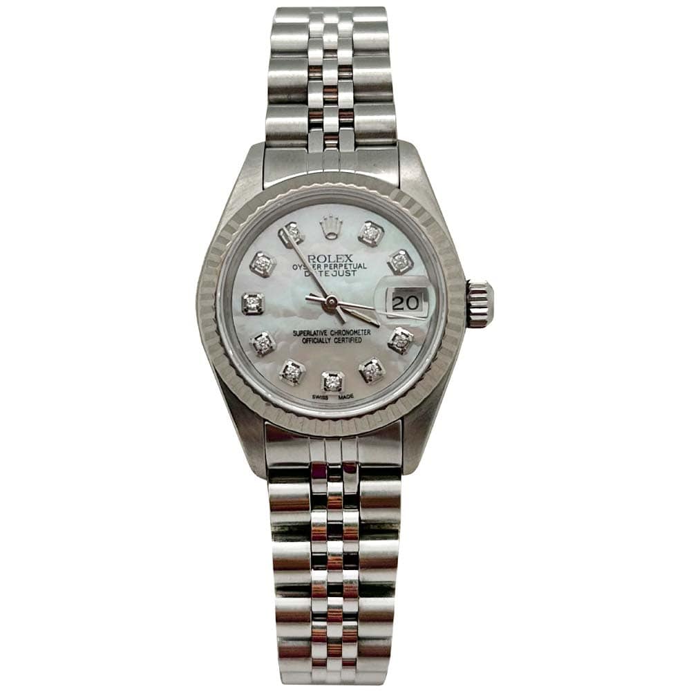 1985 Rolex Diamond Dial And Crystal Wrist Watch Thumbnail