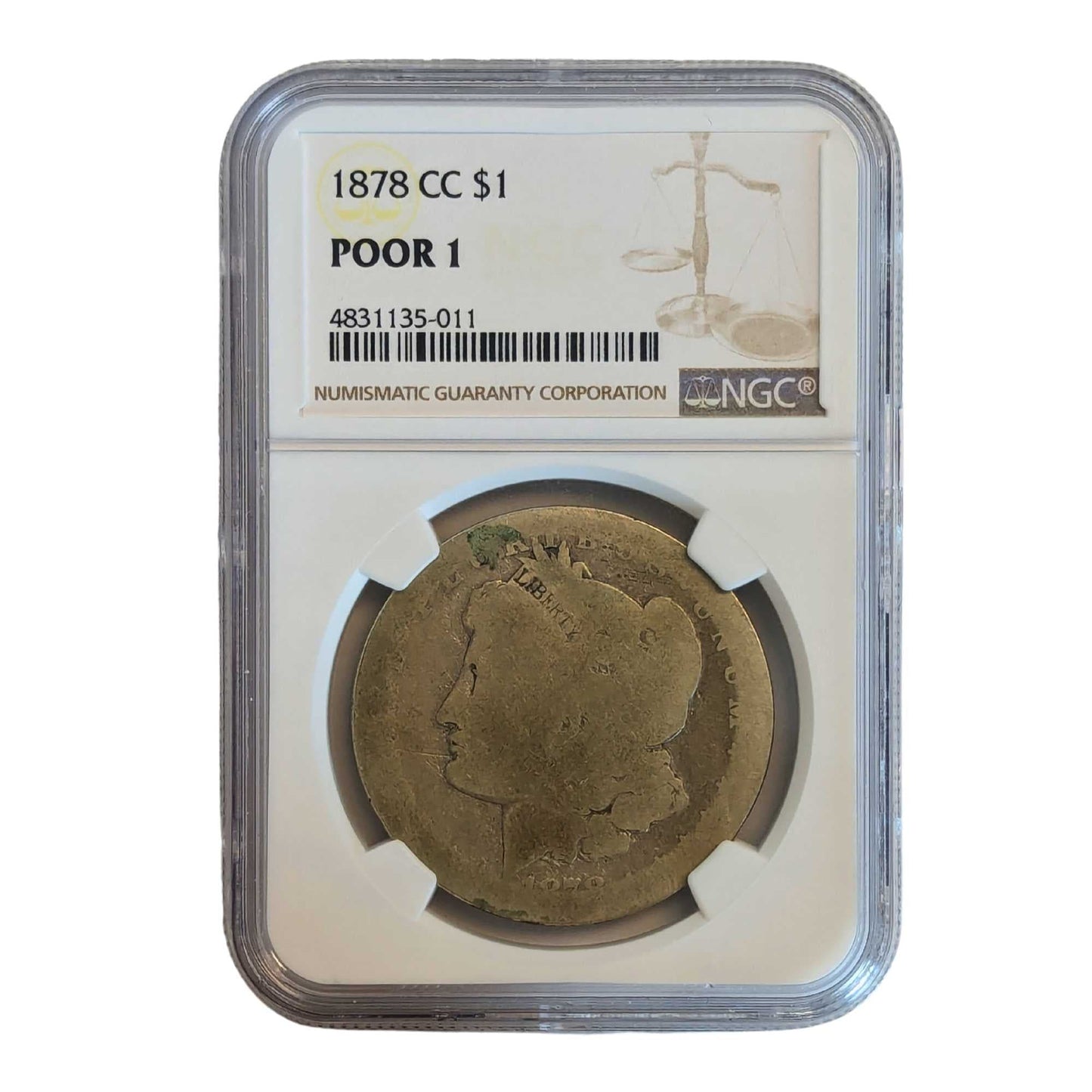 1878 CC $1 Poor 1 NGC Front 