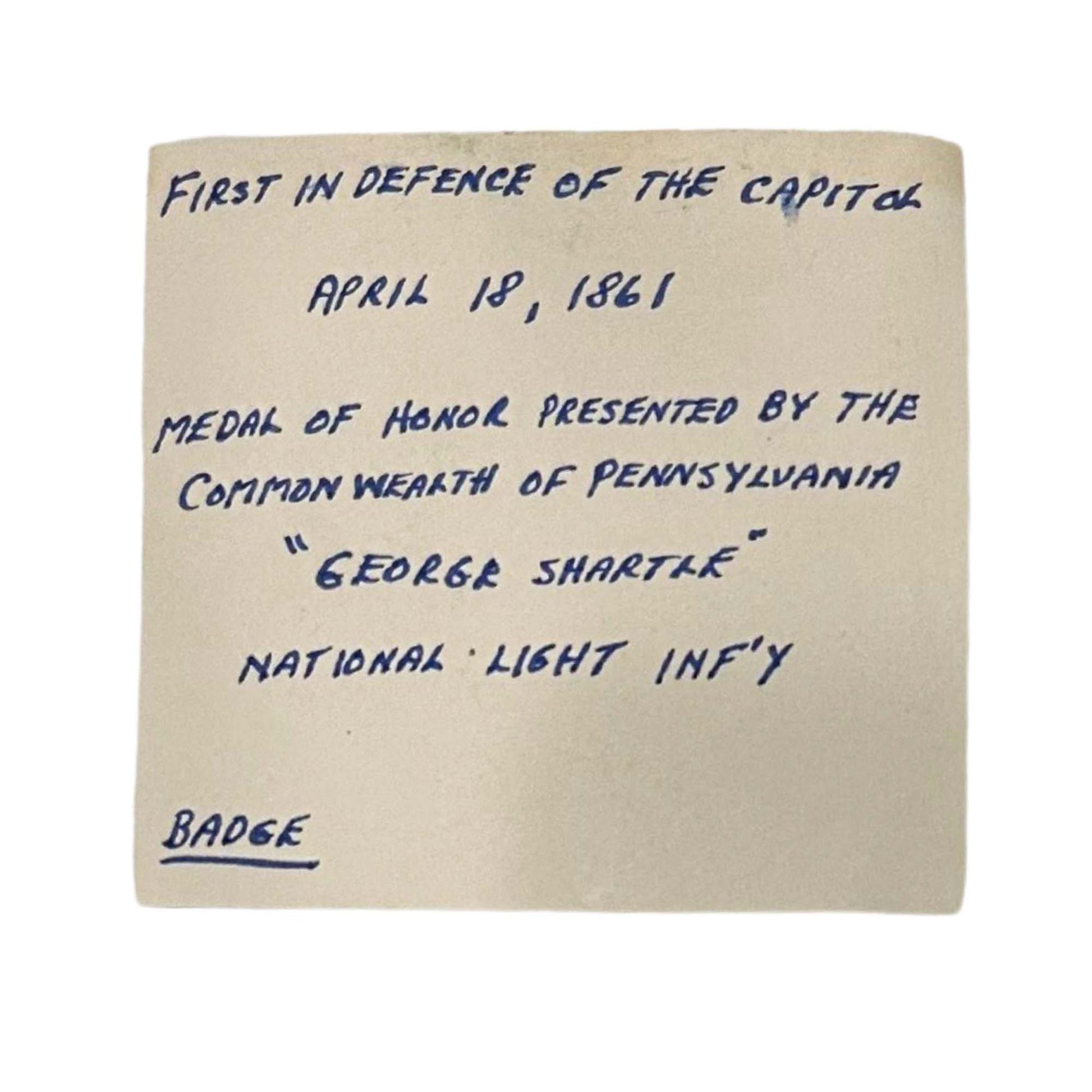 1861 Pennsylvania 1st Defenders Medal of Honor – Gold & Silver Pawn Shop