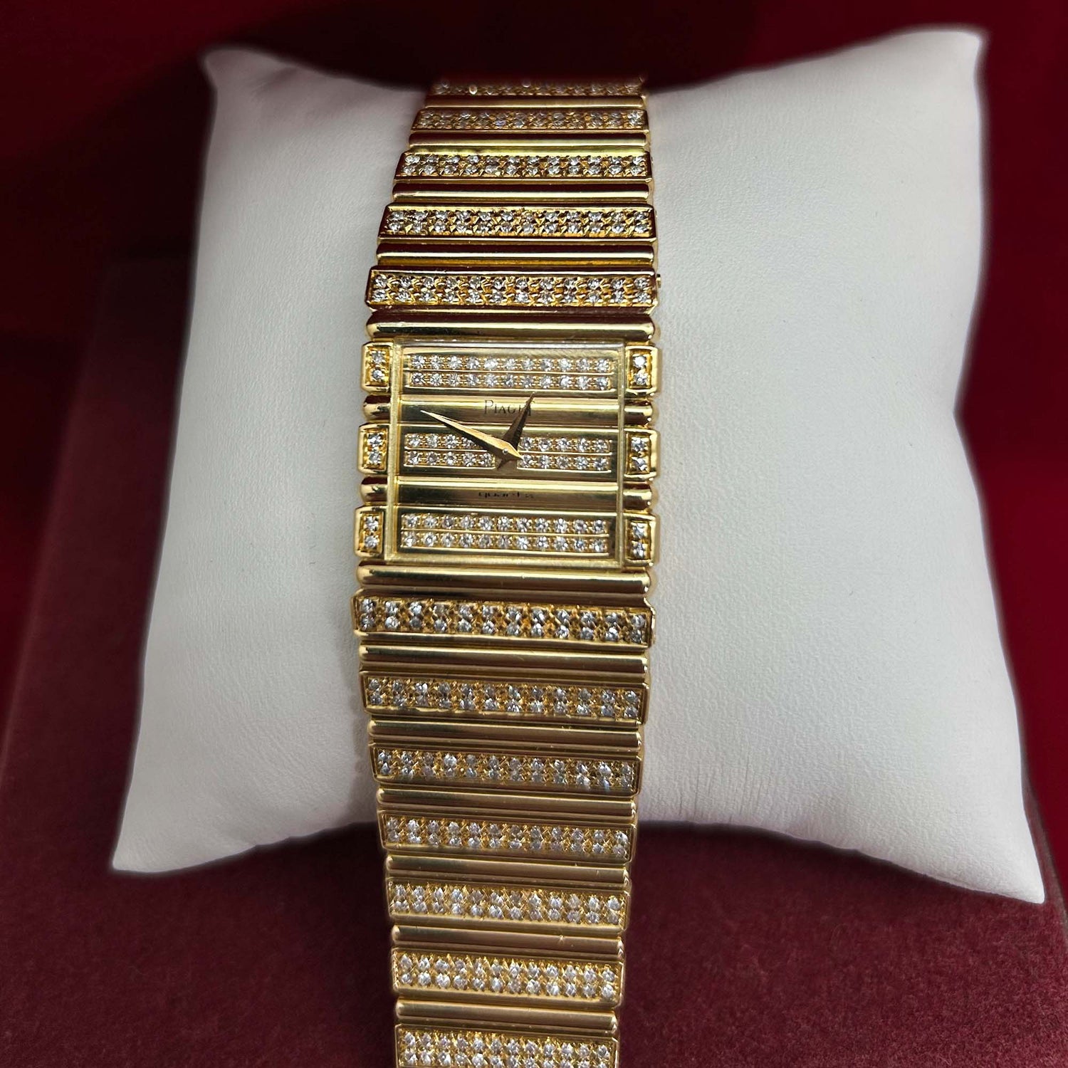18K Piaget Polo Diamond Wristwatch Pillow