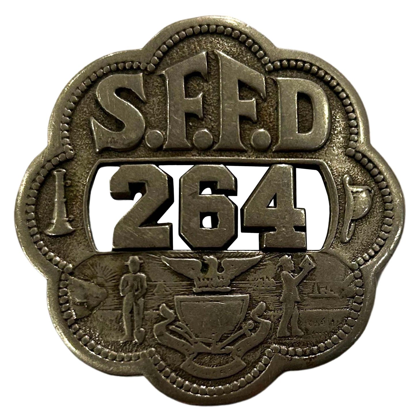 S.F.F.D. 264 Badge Non-Silver ZOOM