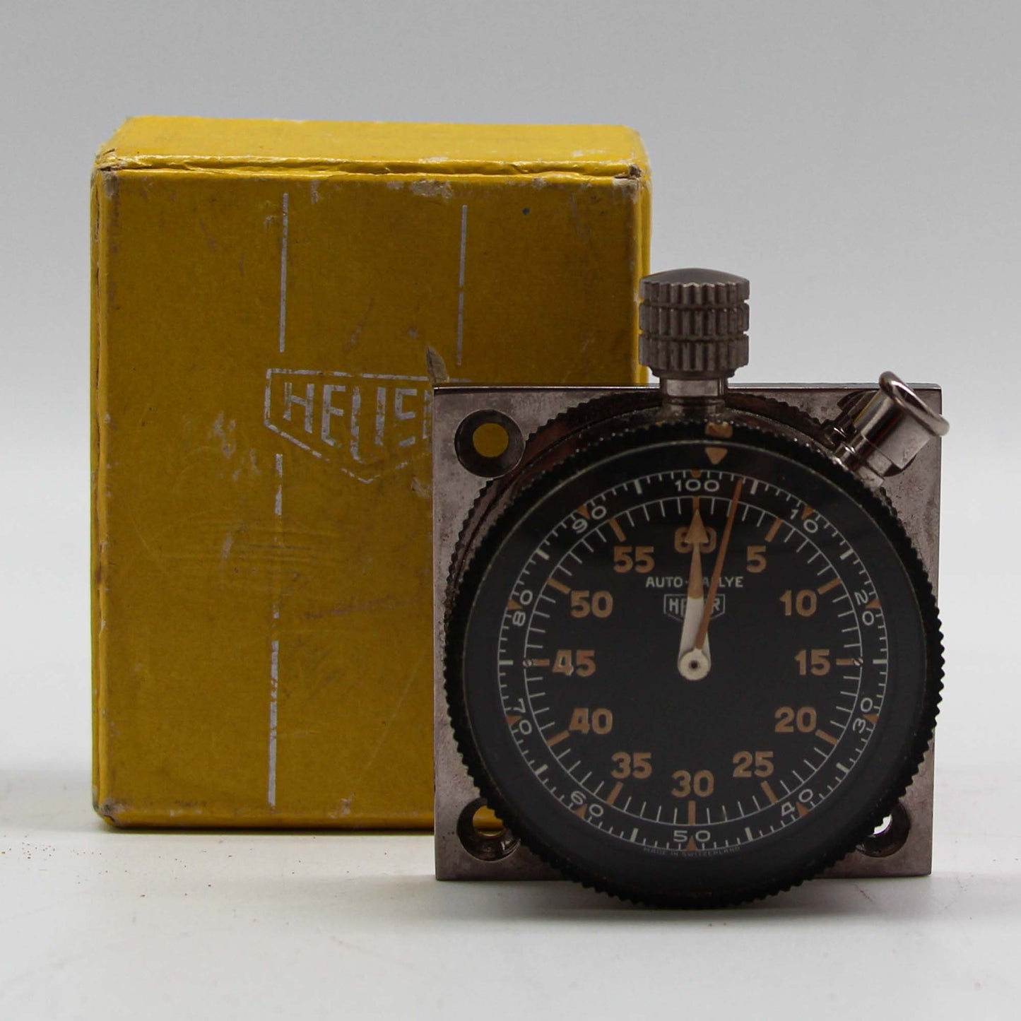 Heuer Auto Rally Dash Mount Time Piece Box