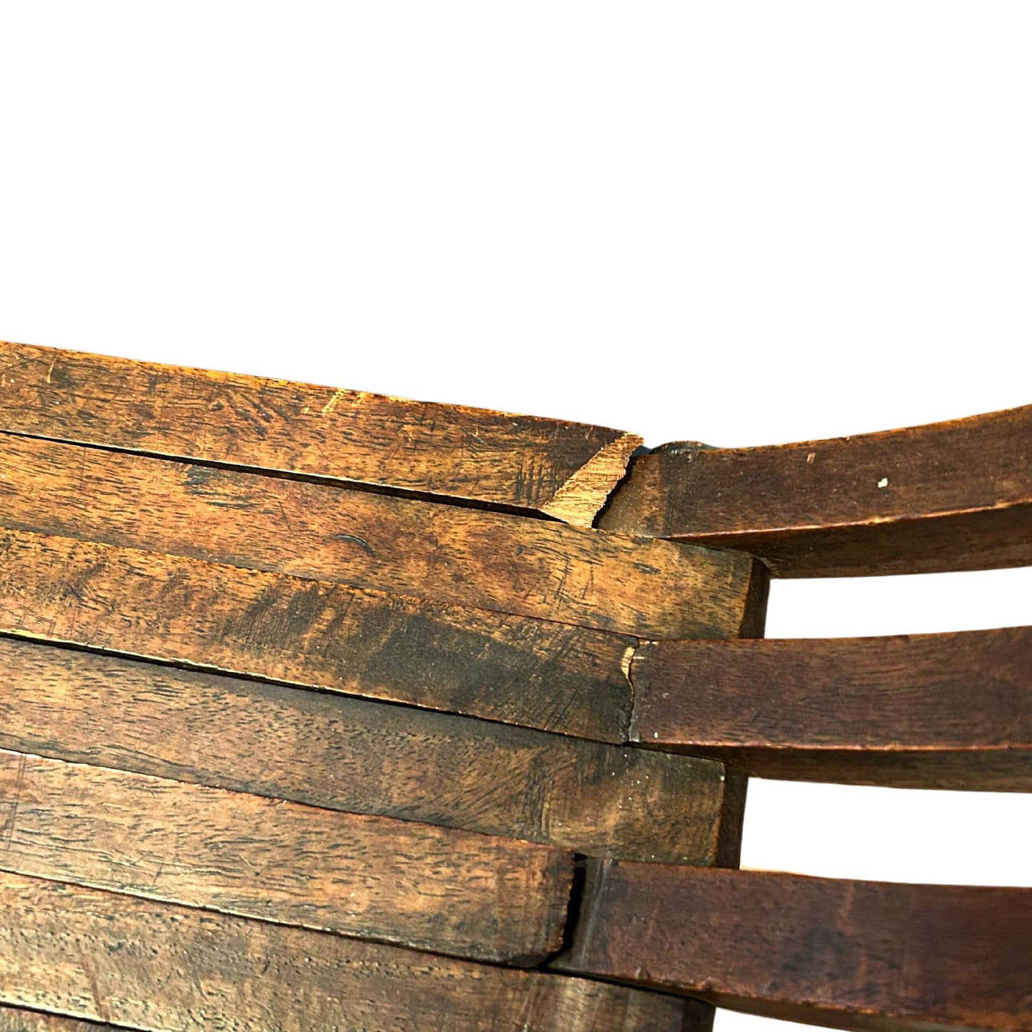 Carved Savonarola Chair Seat Damage