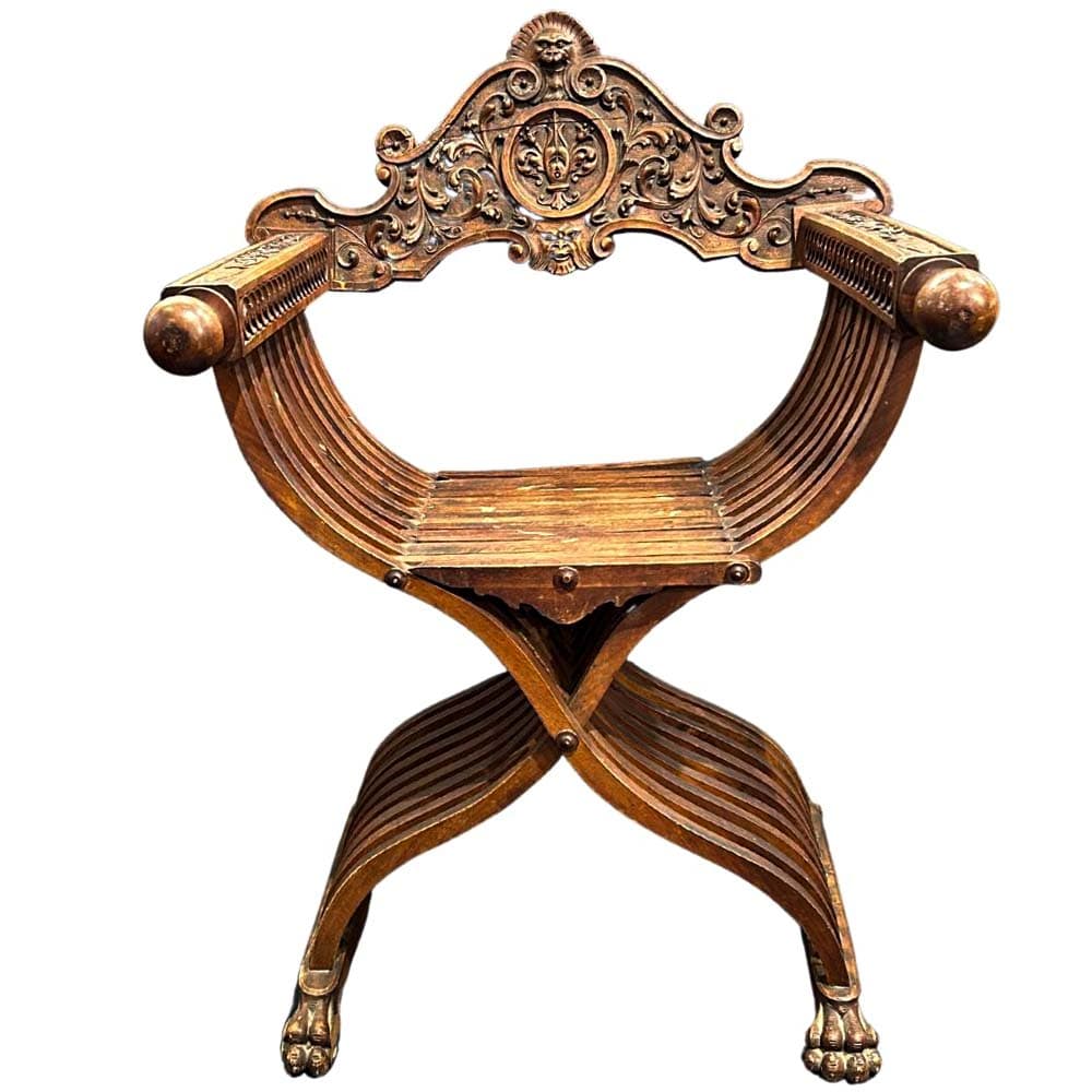 Carved Savonarola Chair