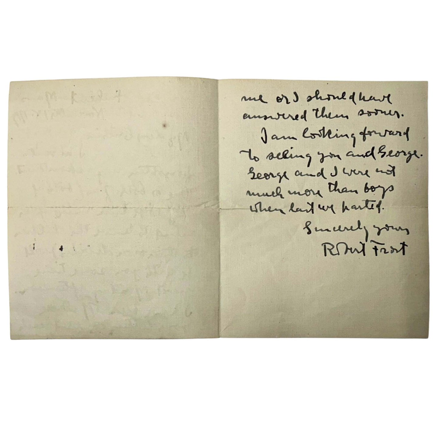 Robert Frost 1st Edition Book & Signed Letter Text 