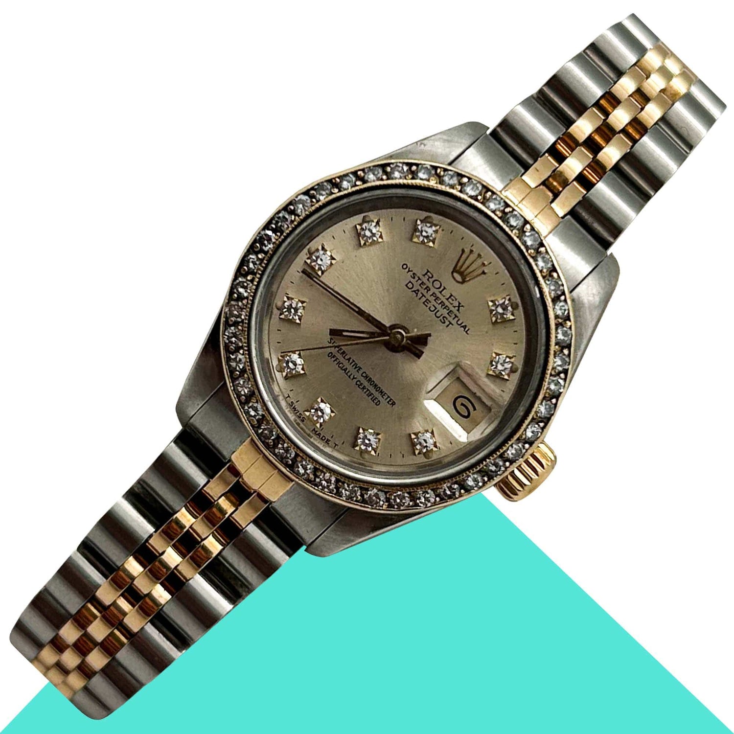 1990 Rolex Datejust Two Tone Wristwatch ZOOM