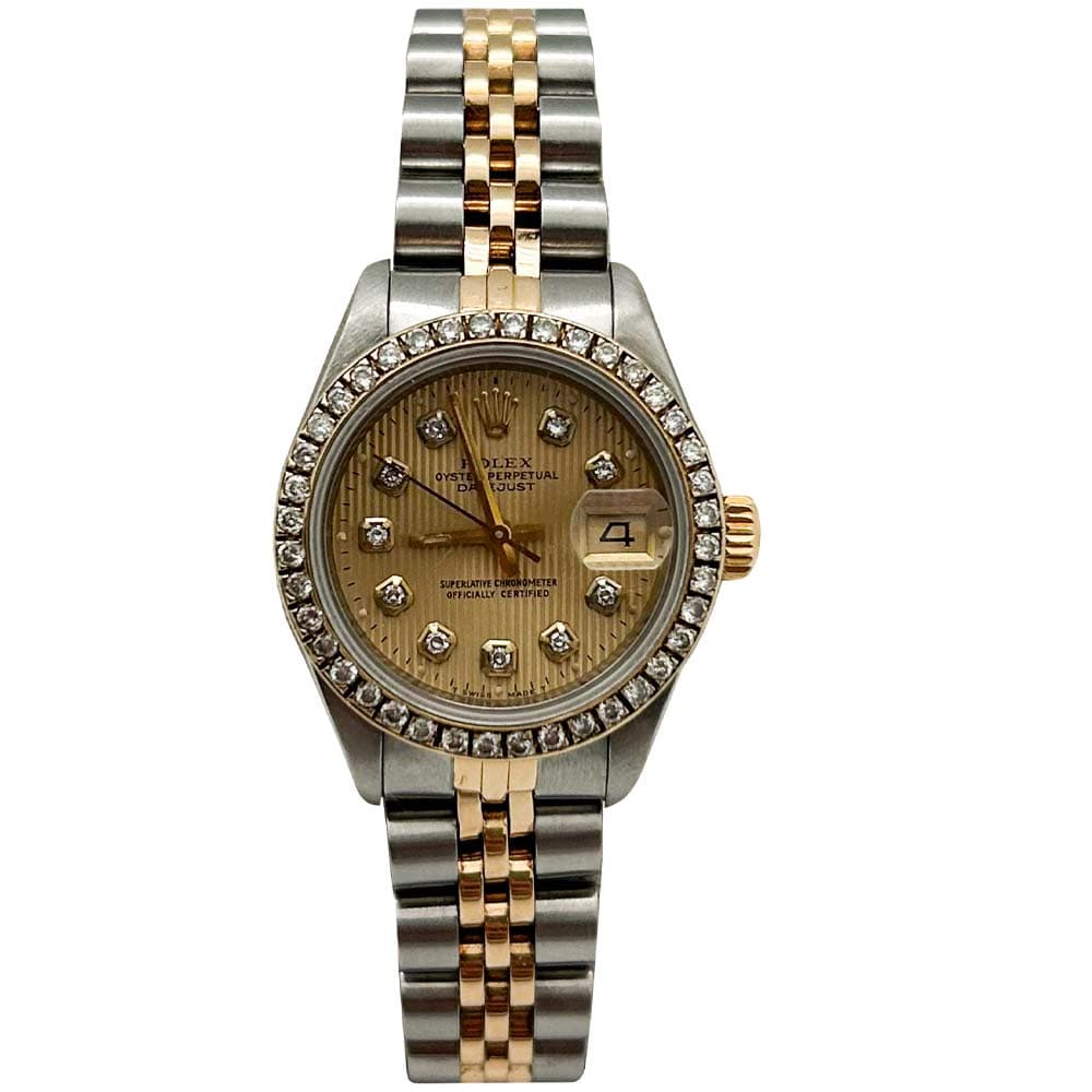 1987 Rolex Datejust Two Tone Diamond Bezel Wristwatch Thumbnail