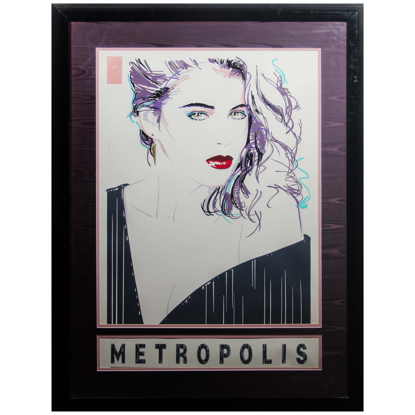 Dennis Mukai Lithograph "Metropolis: Julie" Embossed 1991