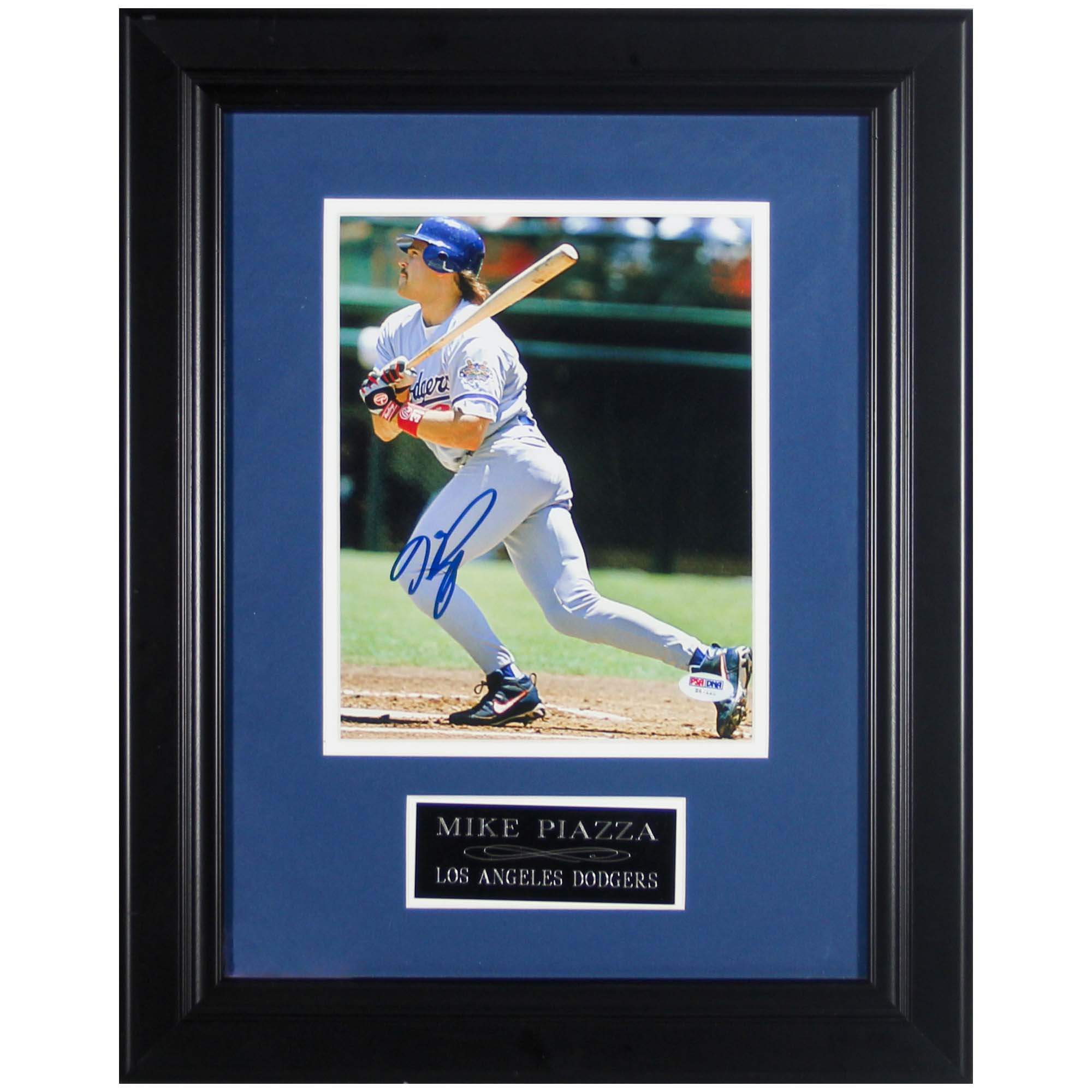 Framed Mike Piazza Los Angeles Dodgers Autographed 8 x 10