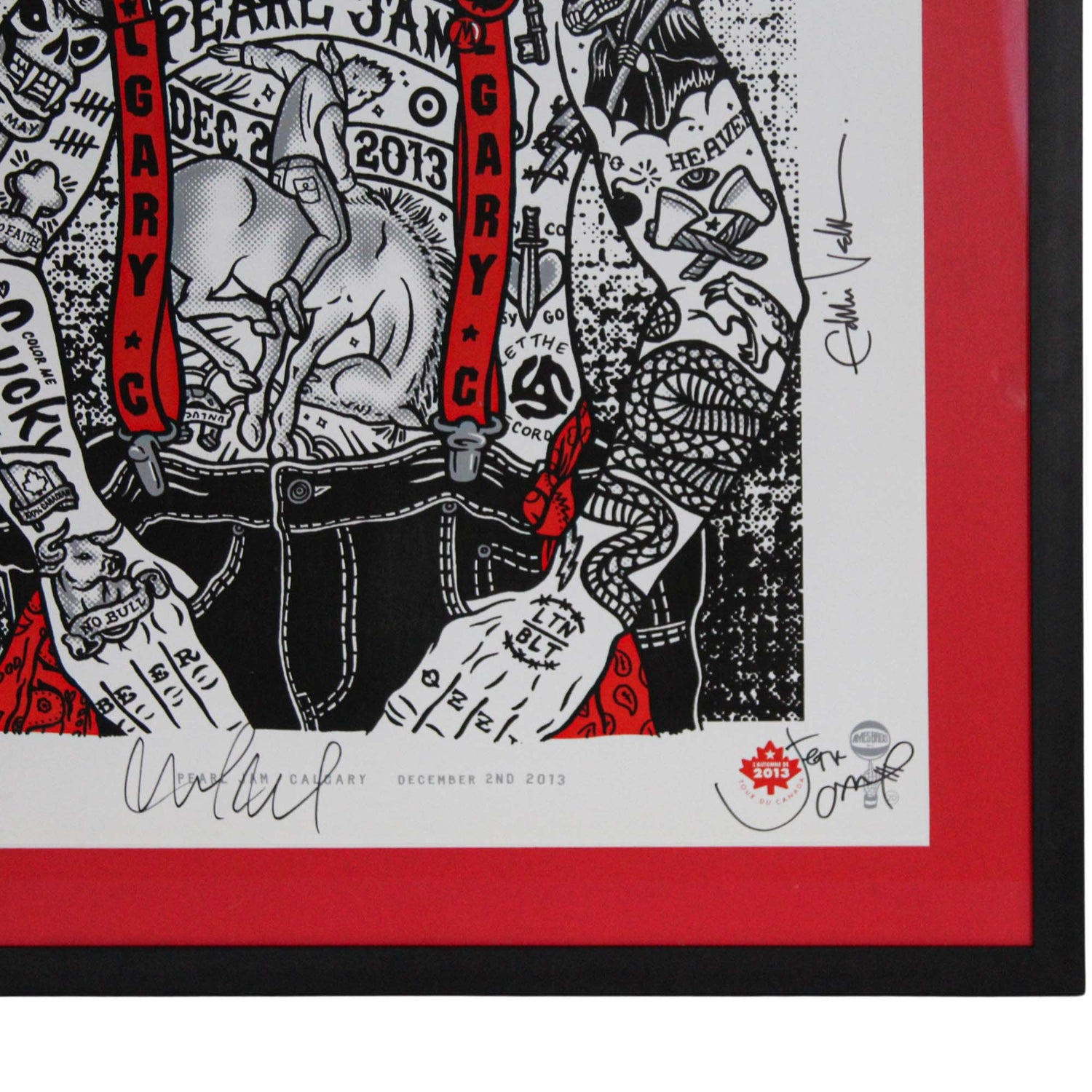 Pearl Jam Multi-Signed Poster Close View