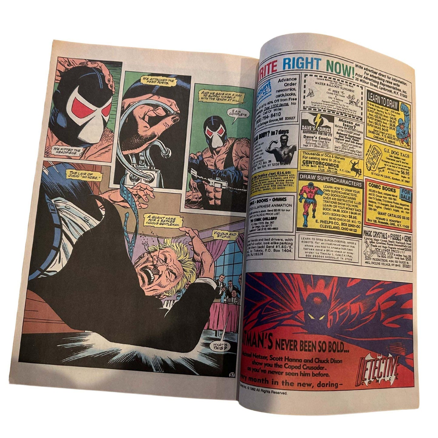 Batman Vengeance of Bane Signed Comic Book Interior