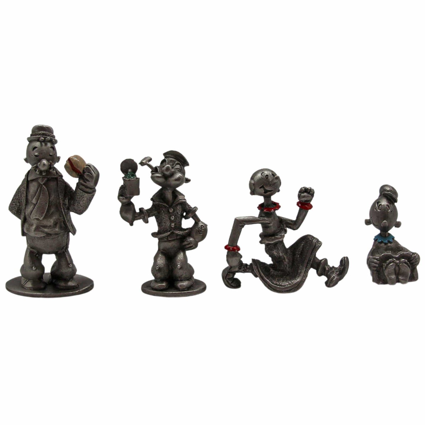 Pewter Popeye Figurine Set of 4 ZOOM