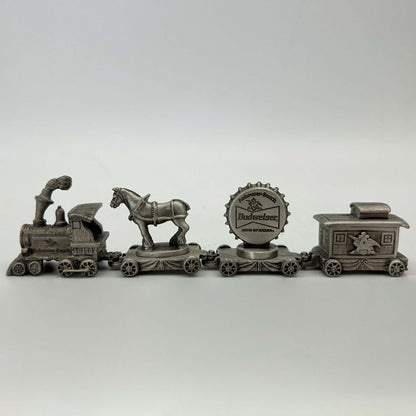 Pewter Budweiser Train Set of 4 Extra