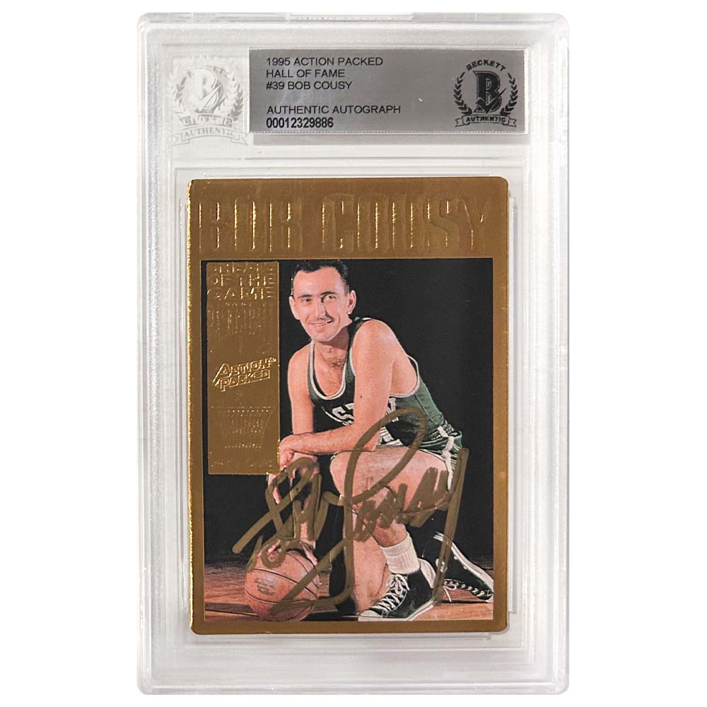 Beckett Authentic - #39 Bob Cousy Action Packed Hall of Fame Card Front View