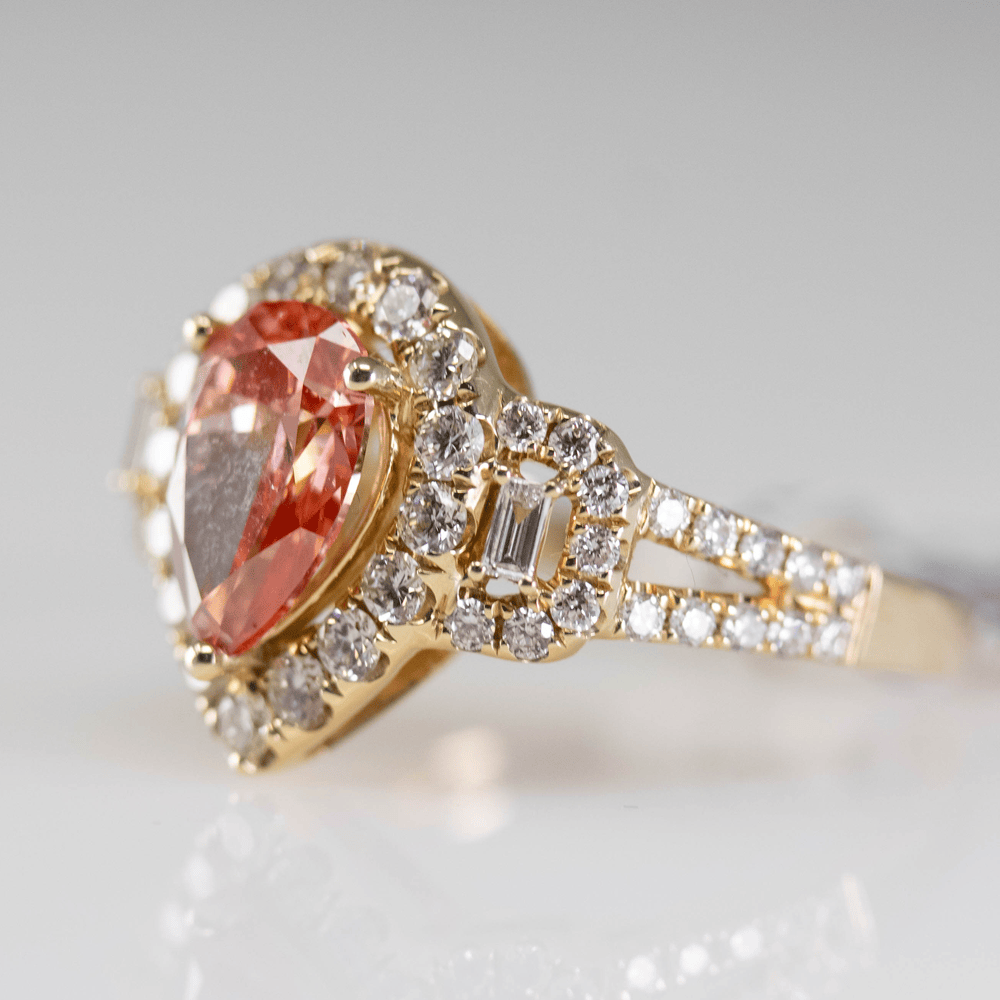 14K Pink Diamond Ring Gold & Silver Pawn Shop