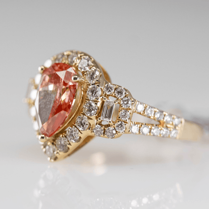 14K Pink Diamond Ring Gold & Silver Pawn Shop