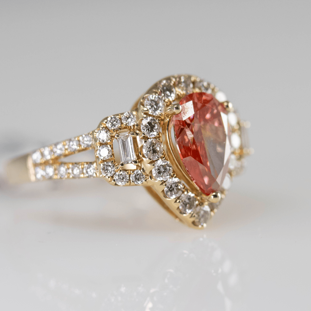 14K Pink Diamond Ring Gold & Silver Pawn Shop