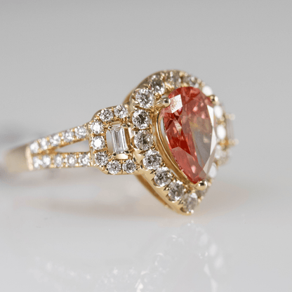 14K Pink Diamond Ring Gold & Silver Pawn Shop