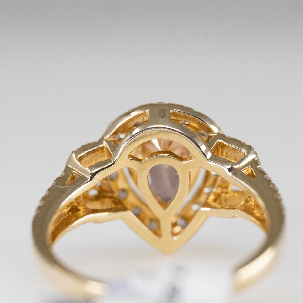 14K Pink Diamond Ring Gold & Silver Pawn Shop