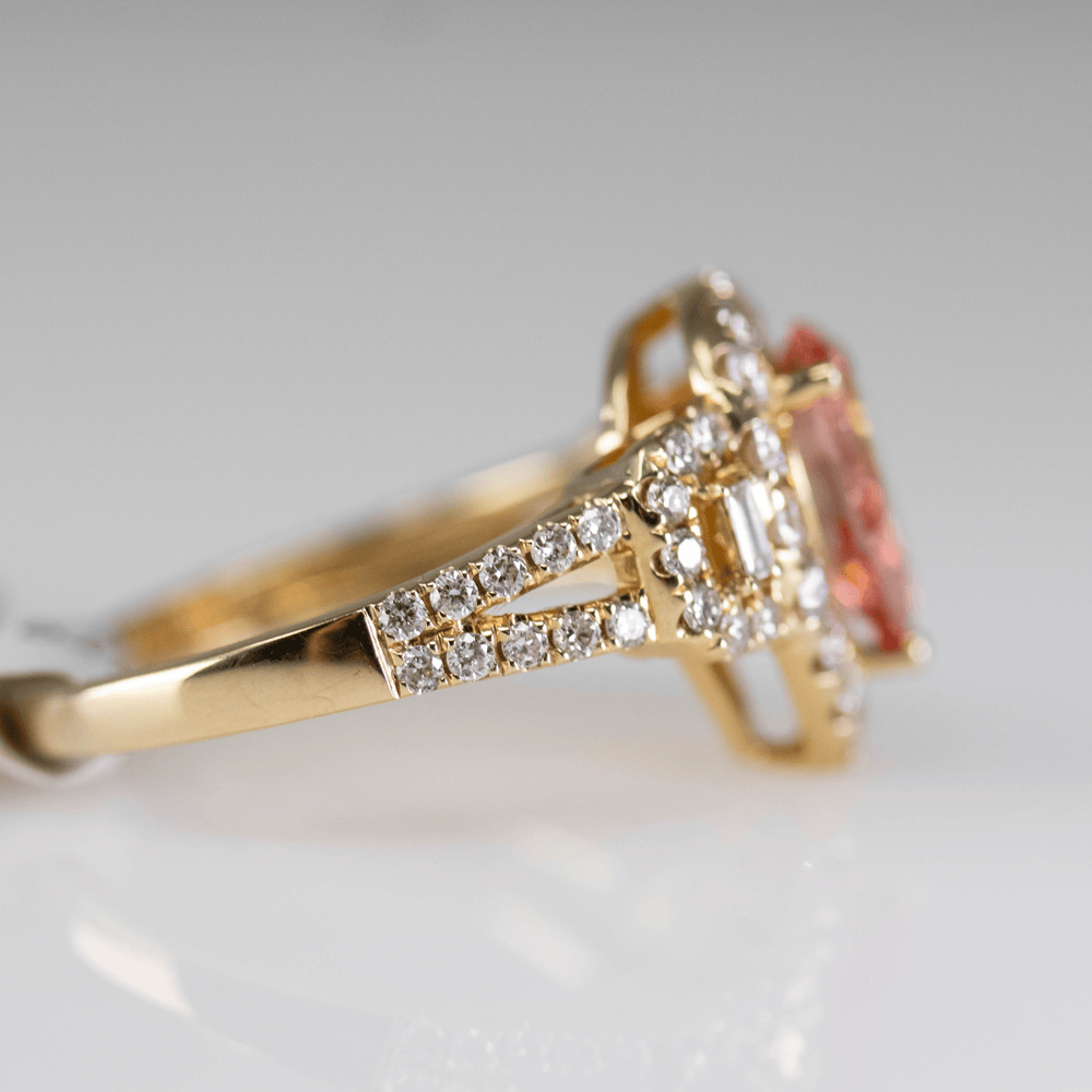 14K Pink Diamond Ring Gold & Silver Pawn Shop