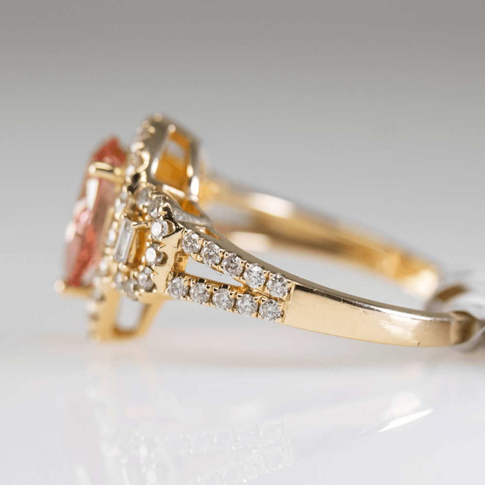 14K Pink Diamond Ring Gold & Silver Pawn Shop