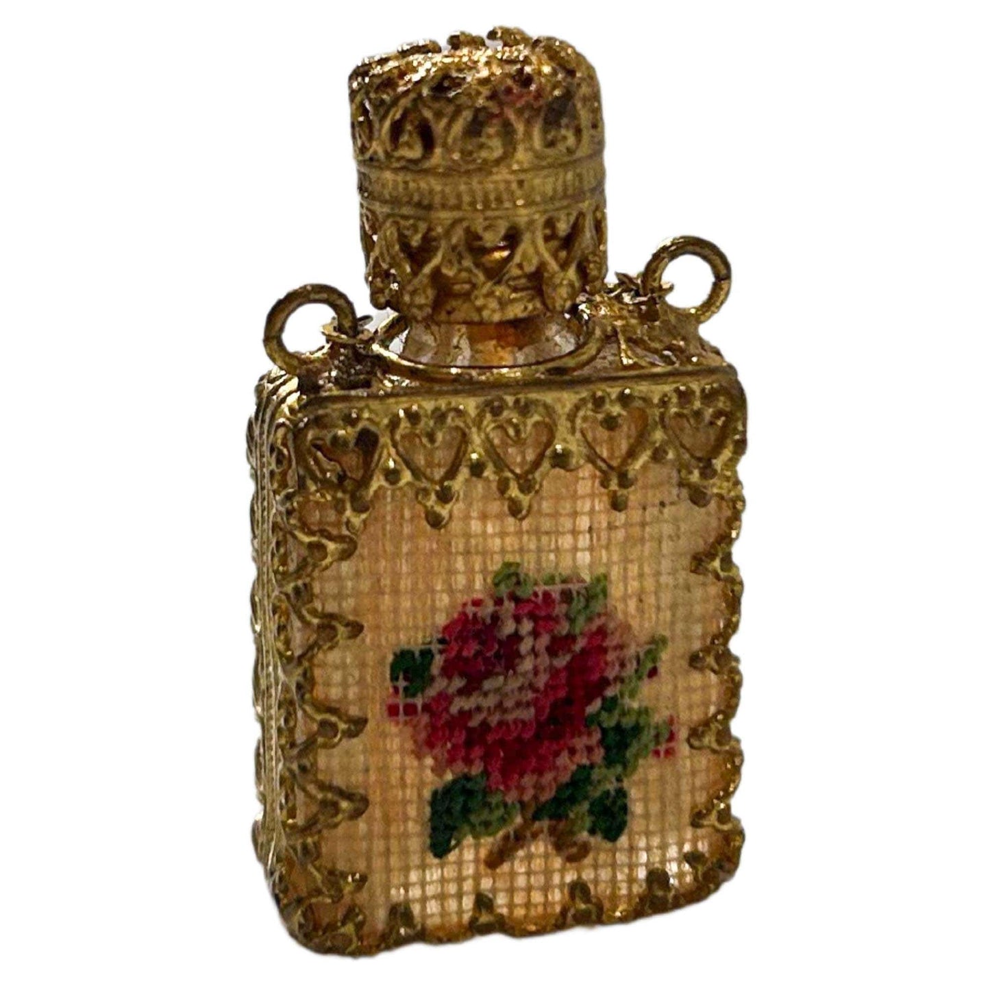 Embroidered Mini Perfume Flacon Bottle