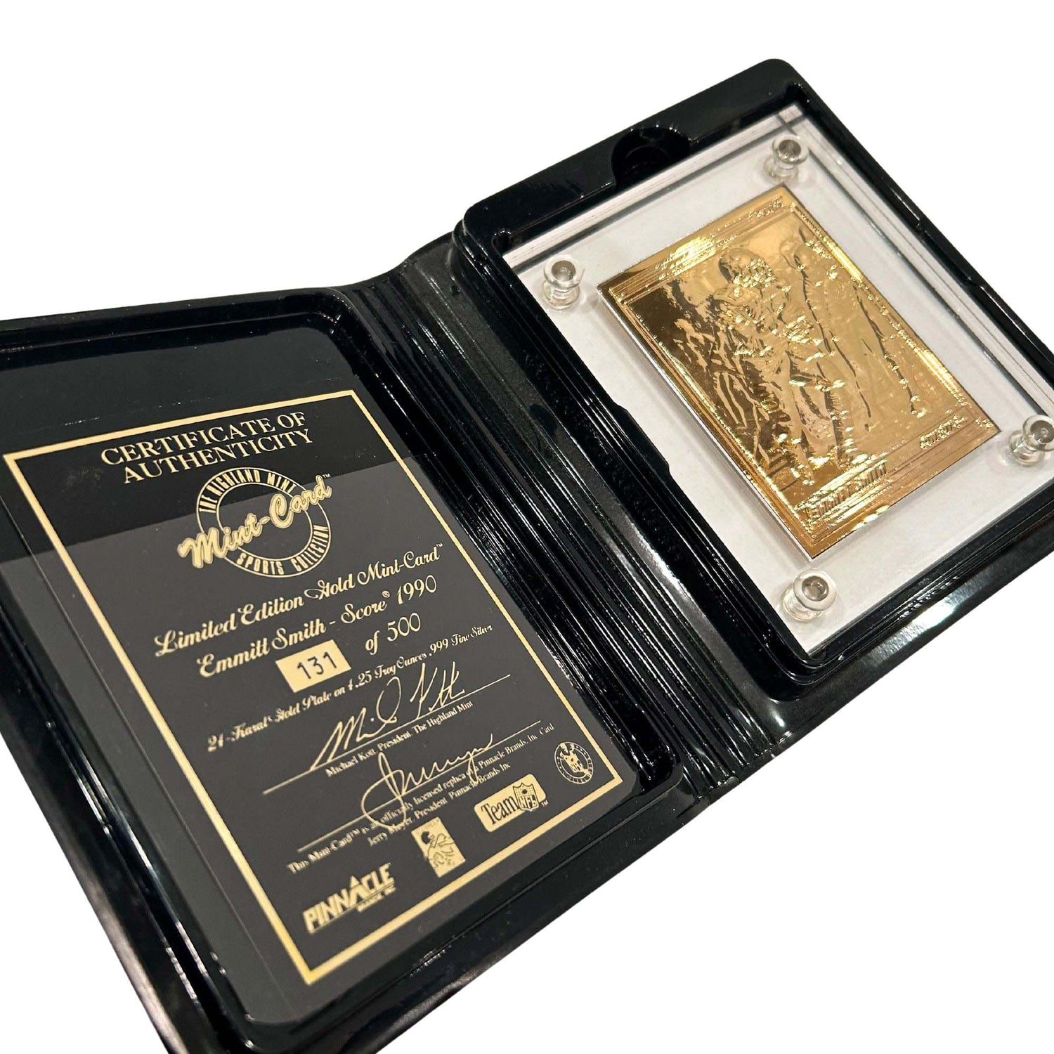 4.25oz Emmit Smith Card Gold Plate Case