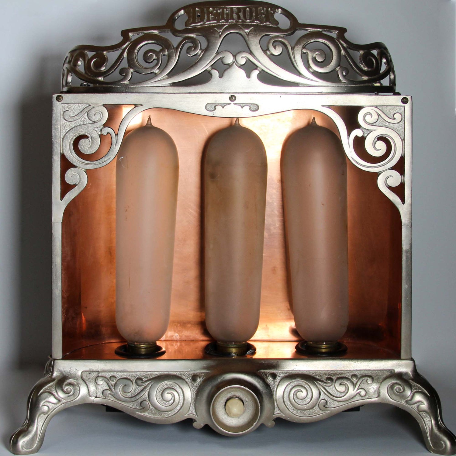 Antique Detroit Cast Iron Electric Space Heater Front