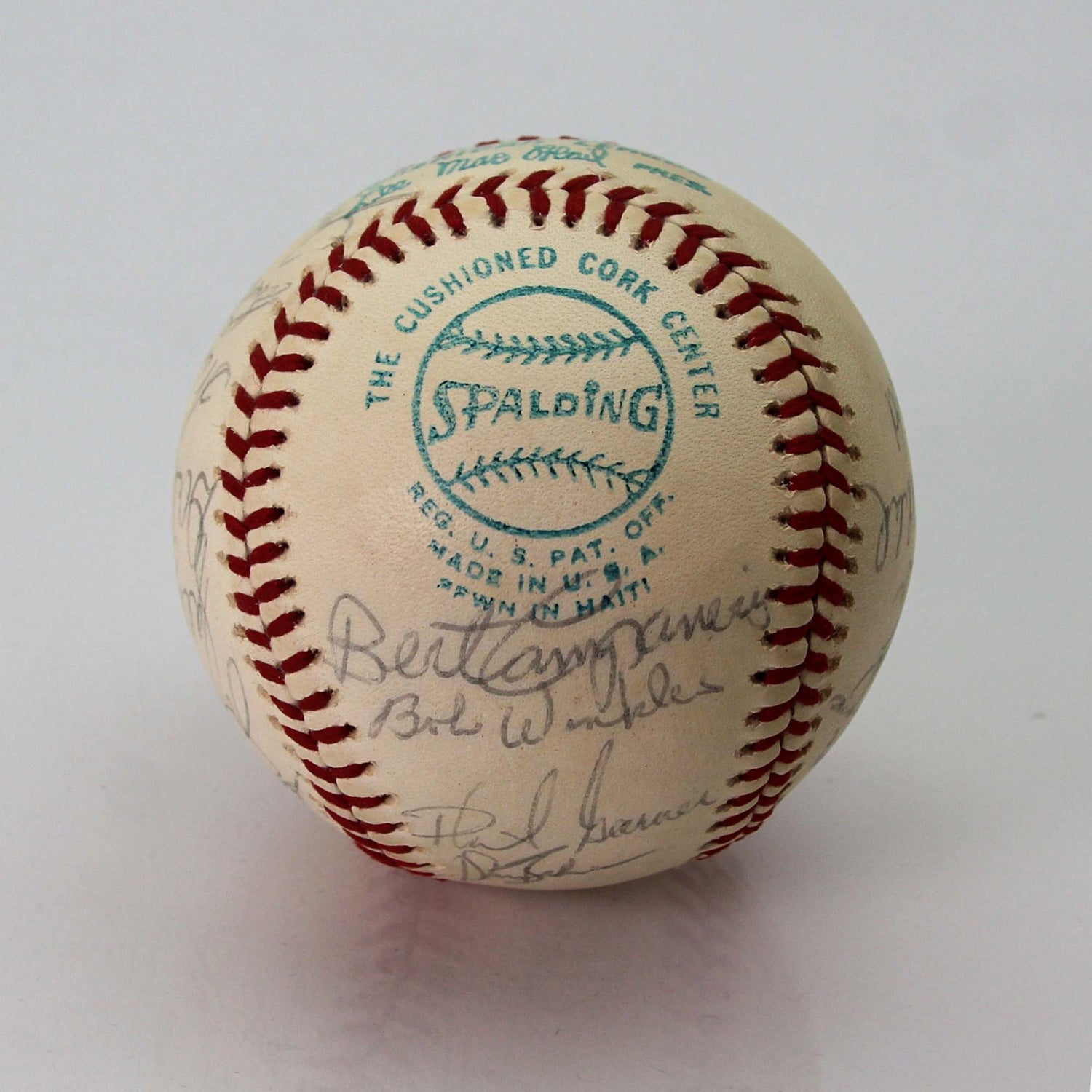 1975 American League Oakland Signed Baseball JSA Label