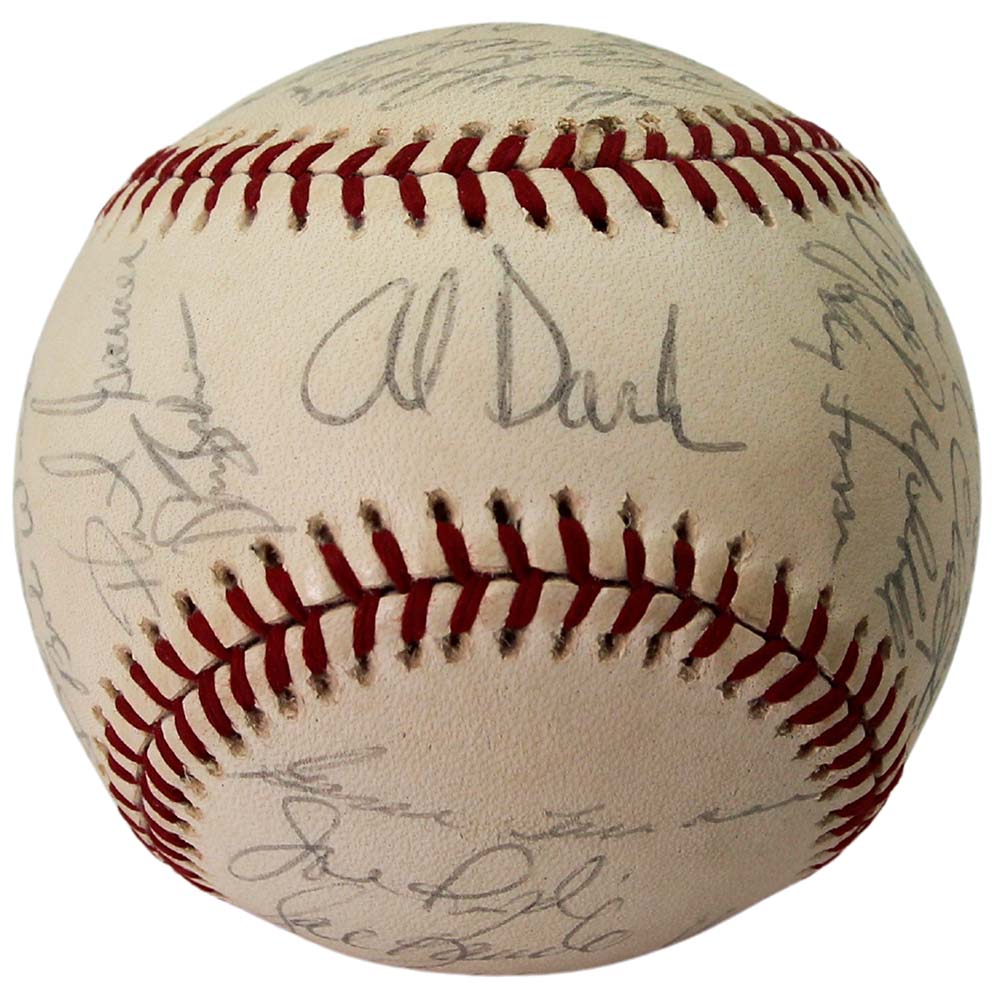 1975 American League Oakland Signed Baseball JSA Thumbnail