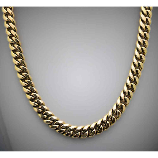 10K Yellow Gold Cuban Chain Necklace