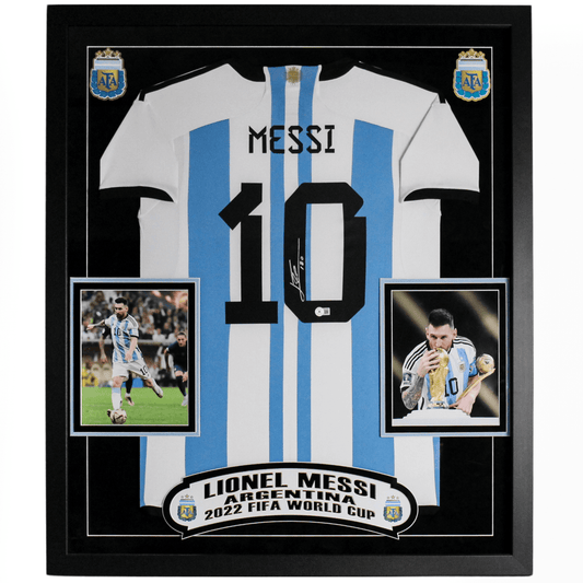 Lionel Messi Signed 2022 Argentina Jersey Memorabilia Gold & Silver Pawn Shop
