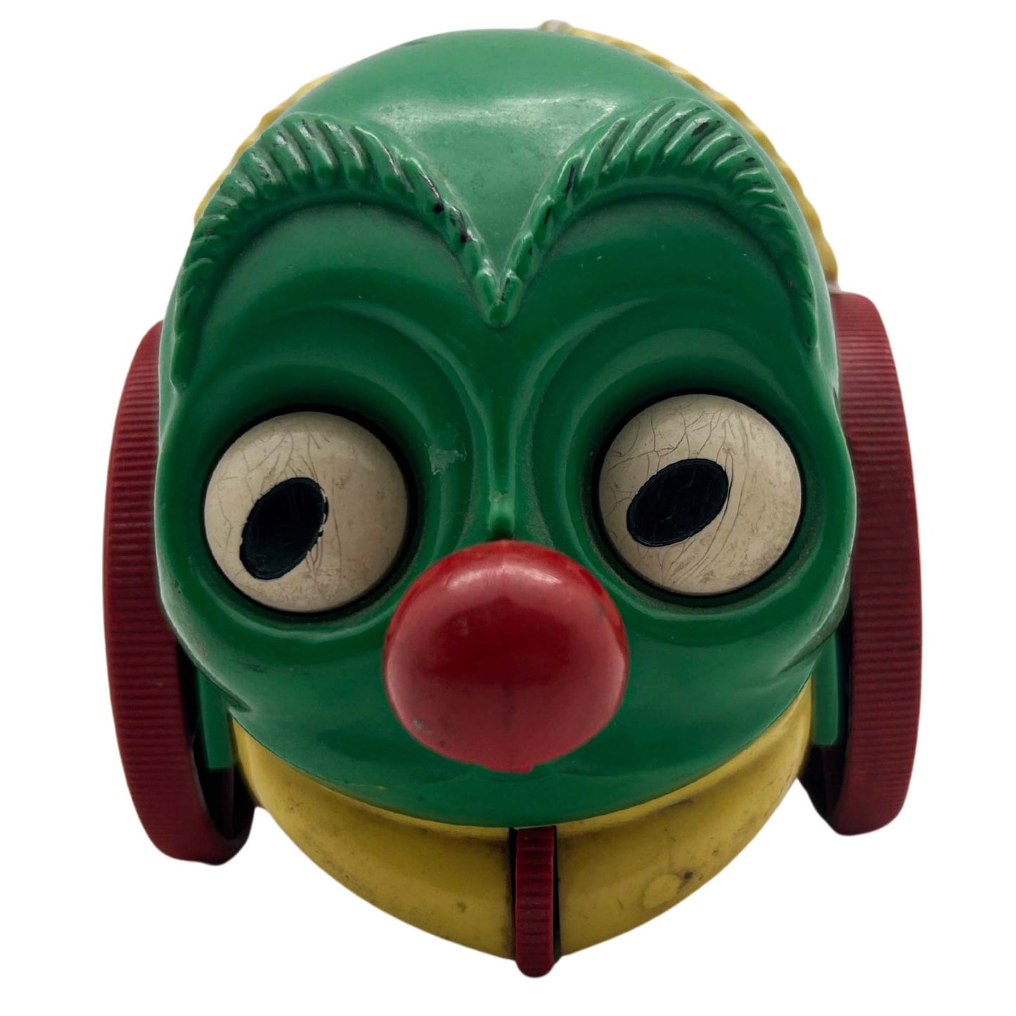 1950s Clown Plastic Pull Toy ZOOM