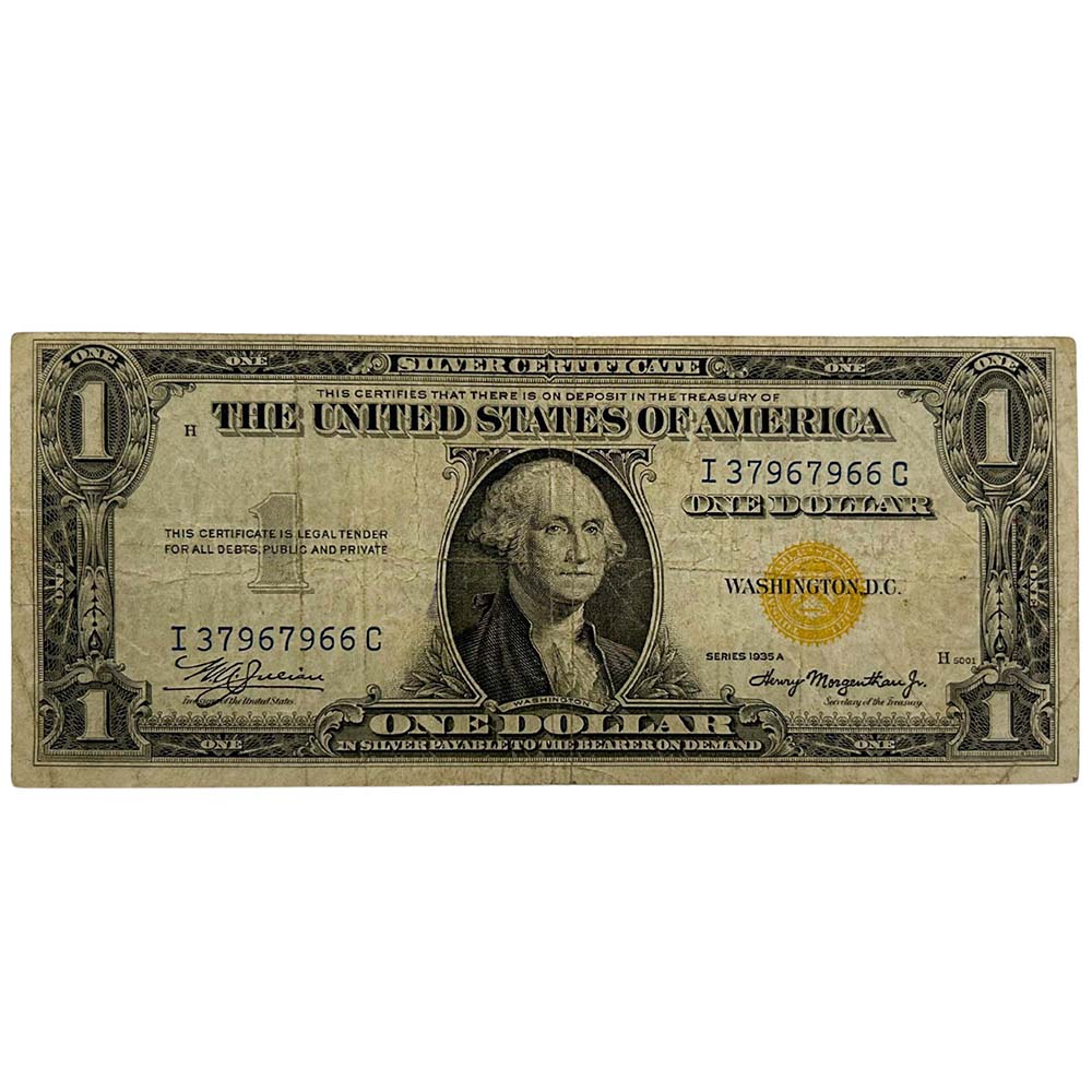 1935-A $1 Yellow Seal Silver Certificate Ungraded Thumbnail