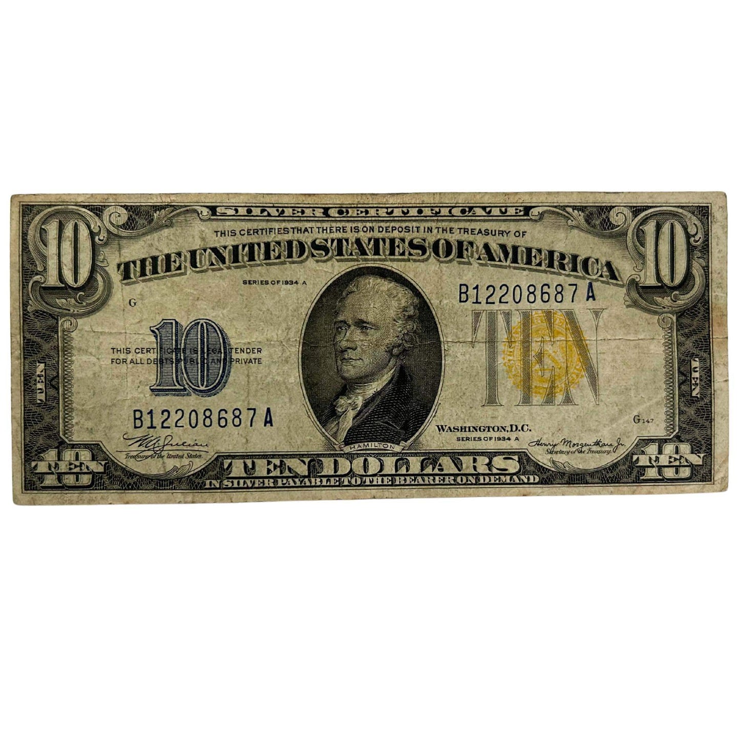 1934-A Series $10 Emergency WWII Issue