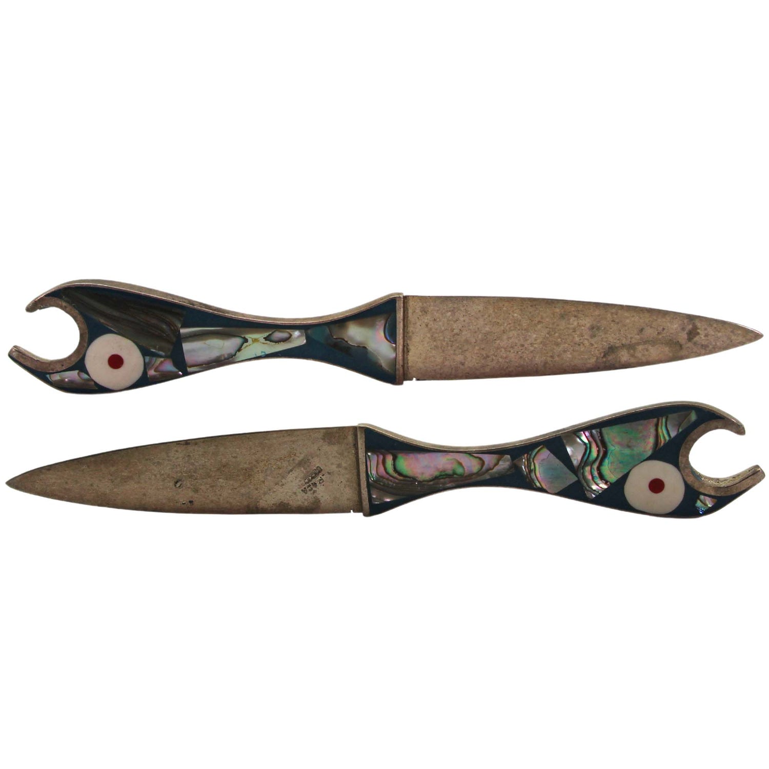 Mexican Abalone & Brass Turtle Knife