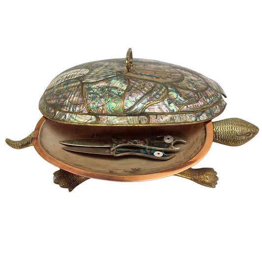 Mexican Abalone & Brass Turtle Thumbnail