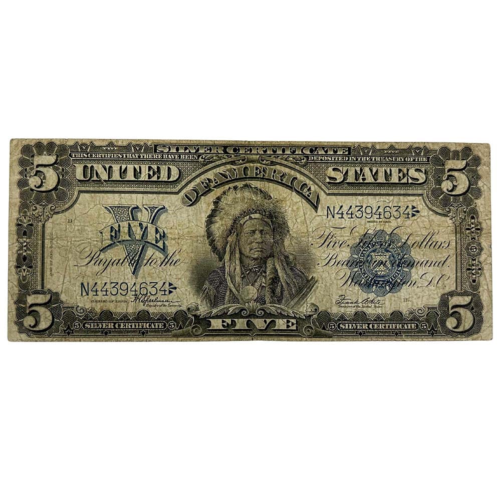 1899 $5 Indian Chief Silver Certificate Note Thumbnail