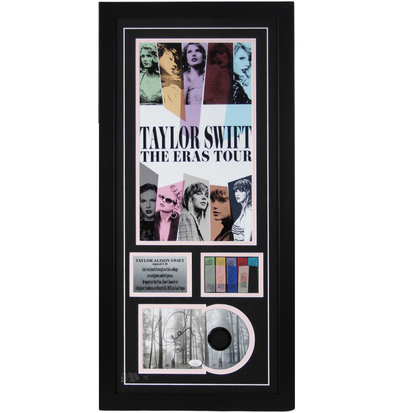 Taylor Swift Eras Tour Memorabilia Graded JSA Frame