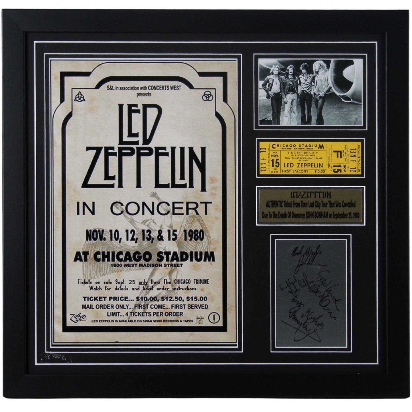 Led Zeppelin Cancelled Show Ticket Memorabilia