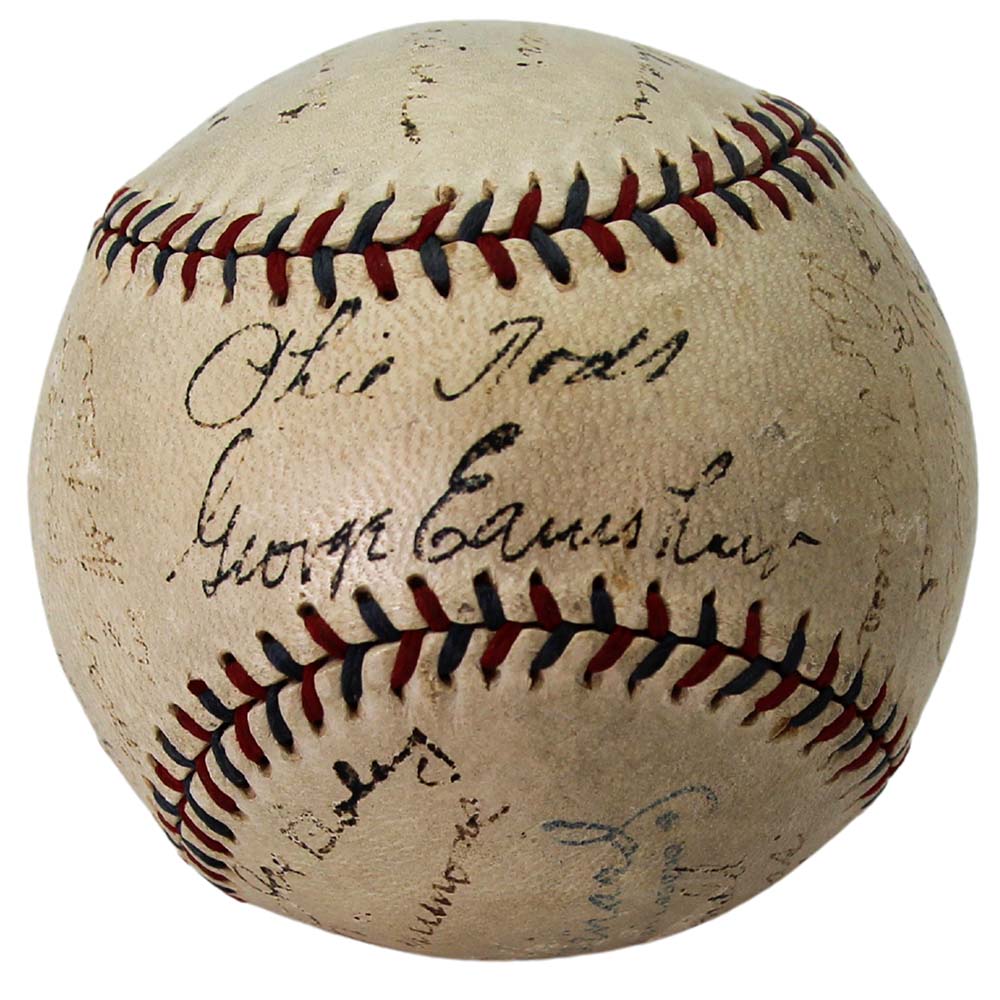 1931 Philadelphia Athletics Sport Signed Baseball JSA Thumbnail
