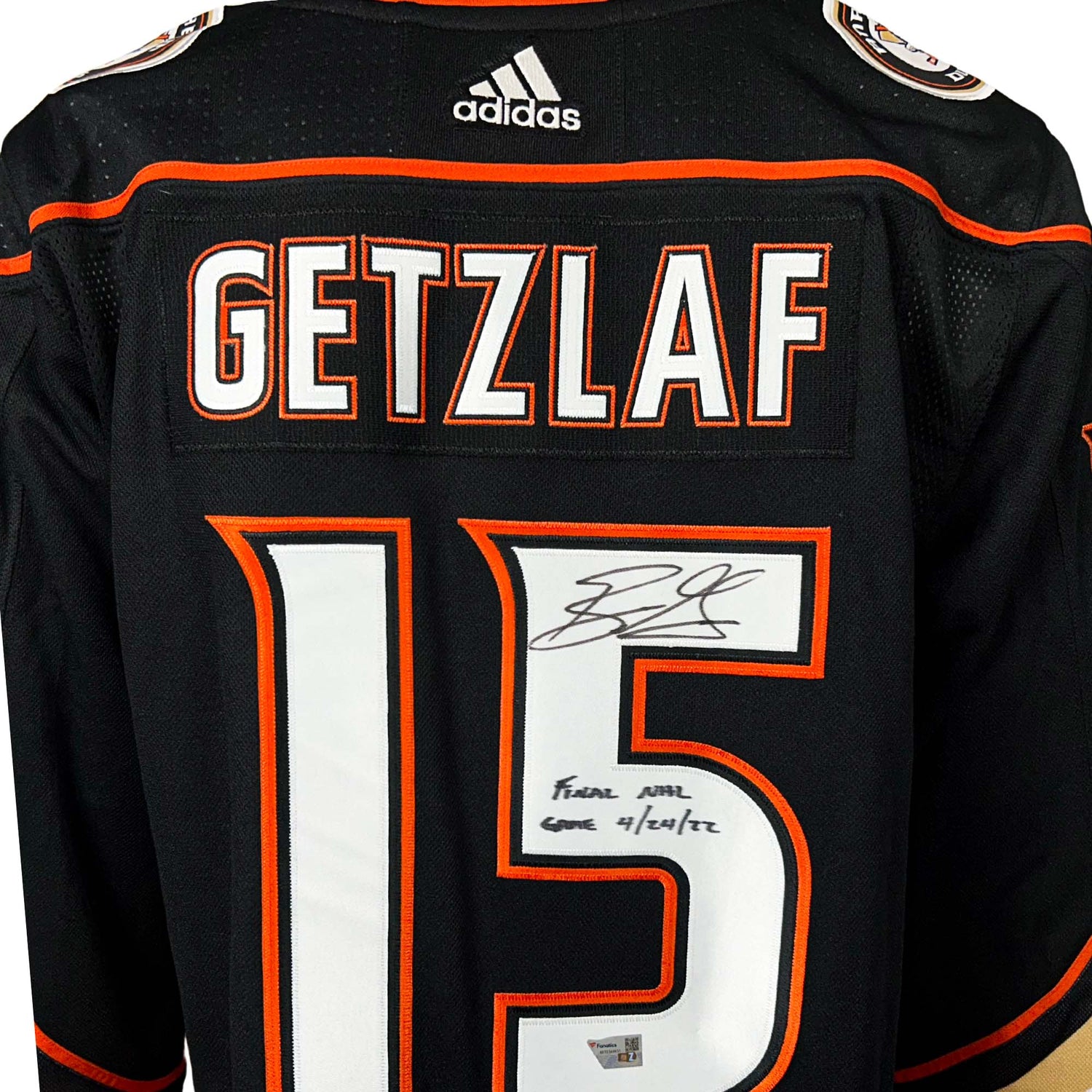 Mighty Duck Signed Ryan Getzlaf Jersey Black Ink