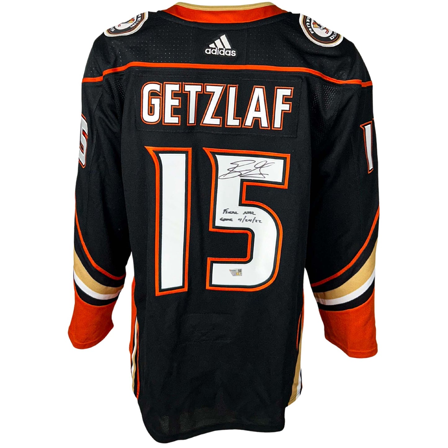 Mighty Duck Signed Ryan Getzlaf Jersey Back
