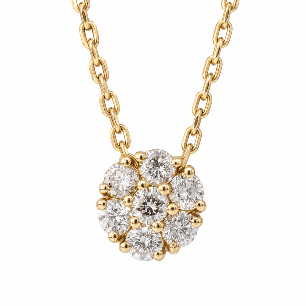14K Yellow Gold Diamond Cluster Pendant Necklace
Gold & Silver Pawn Shop
